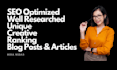write engaging and informative blog posts and articles