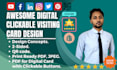 create an awesome digital visiting card design