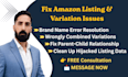 fix amazon listing variation parent child brand name issue