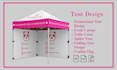 design custom canopy tent, table cover and feather flag