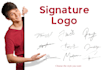 do a real handwritten logo or signature for your business or personal