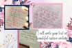 write your text in beautiful hand written cursive writing