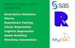 do statistical data analysis using r, SAS, excel, and sql