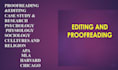 do proofreading and editing of all articles