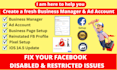 create a fresh facebook business manager and ads account