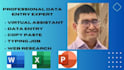 do professional excel, data entry, copy paste, web research and typing