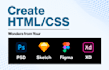create HTML CSS wonders from your figma, sketch, PSD, or xd