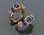 design realistic 3d diamond ring models for render or printing