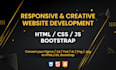 convert PSD, ai, and xd using HTML CSS responsive website with bootstrap 5