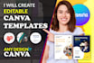 be your canva designer for instagram post design and canva templates