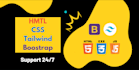 design a responsive html css bootstrap tailwind website