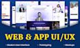 creating visually stunning UI UX for web and app projects