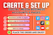 create, set up and perfectly optimize all social media accounts and pages
