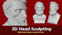 make 3d face, head sculpting for 3d print