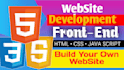 html css javascript frontend website development responsive