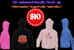 create a 3d hoodie animation of your design