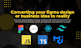 convert figma design to next js or react with tailwind CSS