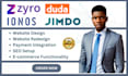 design and redesign zyro website ionos website duda website jimdo website