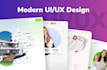 design a modern saas landing page UI in figma