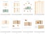 create PDF instruction assembly guide and 3d product animation video