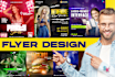 design flyers, ads, posters and visuals for you