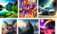 create ai generated character design digital art background