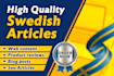 write an article in swedish