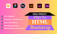 perfectly convert PSD to HTML, figma to HTML, responsive bootstrap 5