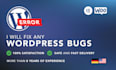 fix any wordpress bugs and error, fix any issues
