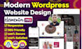 create modern wordpress website design with elementor pro