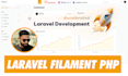 make webshop and admin pannel using laravel, filamentphp