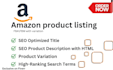 do amazon product listing and HTML product descriptions
