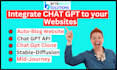integrate chat gpt openai API in wordpress website for auto blog and ai chatbot