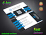 create 4 different business card designs within 6 hours