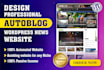 design automated news website wordpress autoblog and RSS aggregator