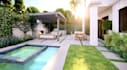 create your swimming pool, garden, front and backyard design