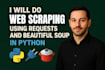 do web scraping using requests and beautiful soup in python