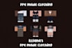 give you 25 to 100 premade roblox clothing any style