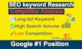 profitable advanced SEO keyword research,competitor analysis