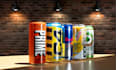 design energy drink and can label, beverages label, juice label