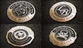 design 3d circle stamp badge logo
