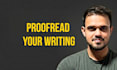 proofread and copy edit your book, script, or article