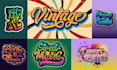 create trendy typography lettering logo and t shirt design