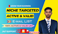 send niche targeted email list email list building prospect email list