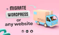 migrate wordpress website, wix to wordpress and shopify migration