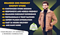 create branded one product shopify store, shopify dropshipping store