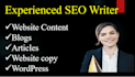 be your SEO website content writer
