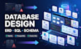 design database erd schema and write sql queries in mysql postgresql orac