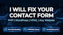 fix your contact form not working, php form, wordpress