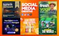design creative social media post ads for instagram facebook and linkedin